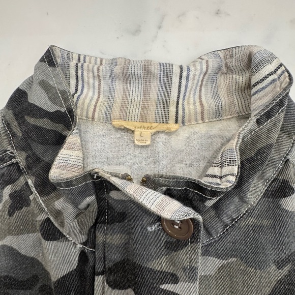 Mystree Camo Utility Vest Womens L Sleeveless Military Jacket Streetwear Gray - Picture 5 of 7